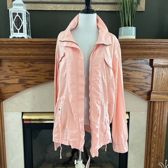 Maurices Linen Blend Salmon Jacket Sz. 3X (Maurice’s‎ 3) - Picture 1 of 13